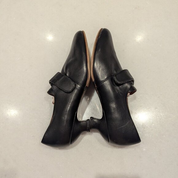 American Duchess Women's 11M Kensington 18th Century Leather Shoes Black - Picture 8 of 9